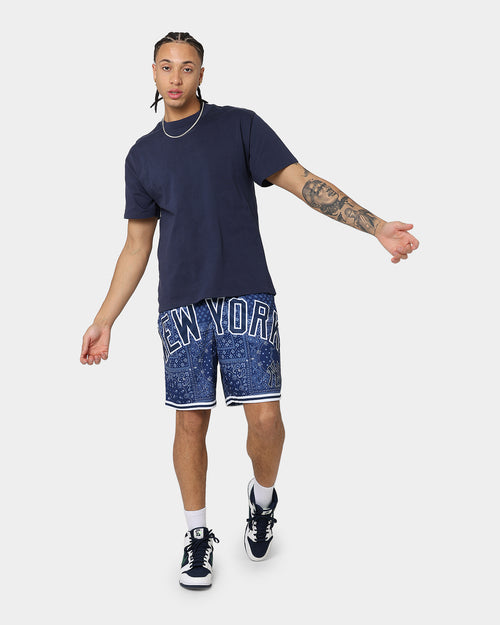 Majestic Athletic New York Yankees Bandana Paisley Wordmark Shorts True Navy