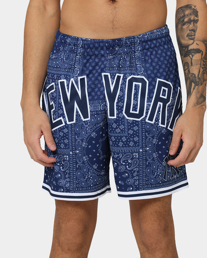 Majestic Athletic New York Yankees Bandana Paisley Wordmark Shorts True Navy