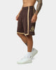 Mitchell & Ness Los Angeles Lakers Lux Brown Swingman Shorts Baroque Brown