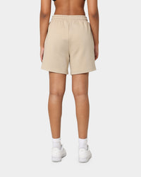 National Collegiate Athletic Association Women's UNC Tar Heels Vintage Embroidered High Waisted Shorts Clay