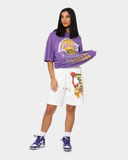 Mitchell & Ness Women's Dunk Shorts Vintage White