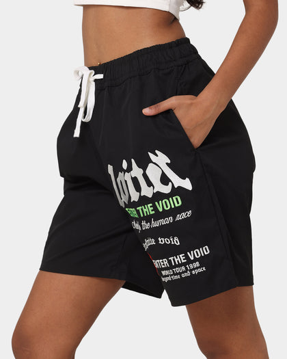 Loiter Void Multi Logo Walk Shorts Black