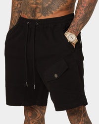 Saint Morta Syndicate Cargo Shorts Black
