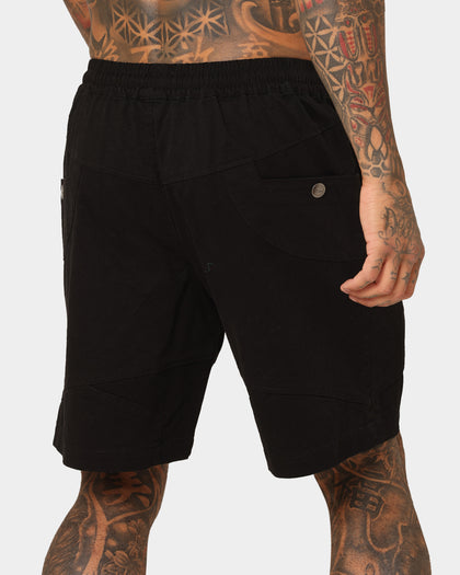 Saint Morta Syndicate Cargo Shorts Black