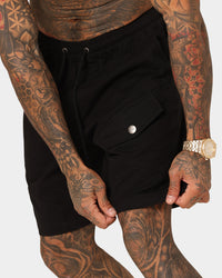 Saint Morta Syndicate Cargo Shorts Black