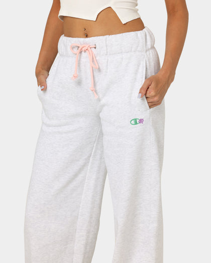 Champion Women's Reverse Weave Daisies Puddle Track Pants Silver Grey