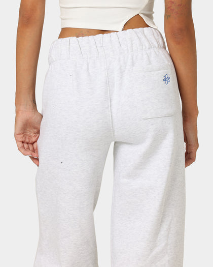 Champion Women's Reverse Weave Daisies Puddle Track Pants Silver Grey