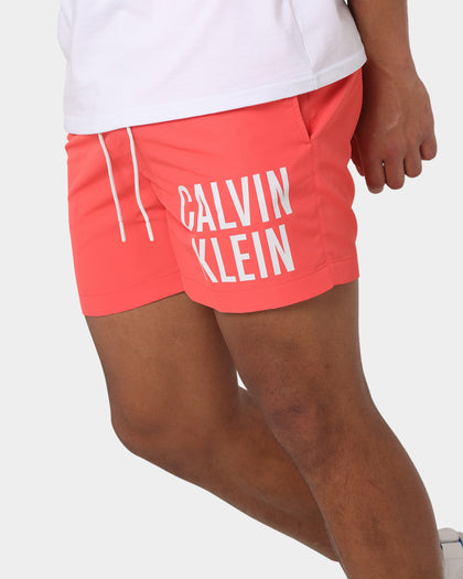 Calvin Klein Medium Drawstring Swim Shorts Coral Crush