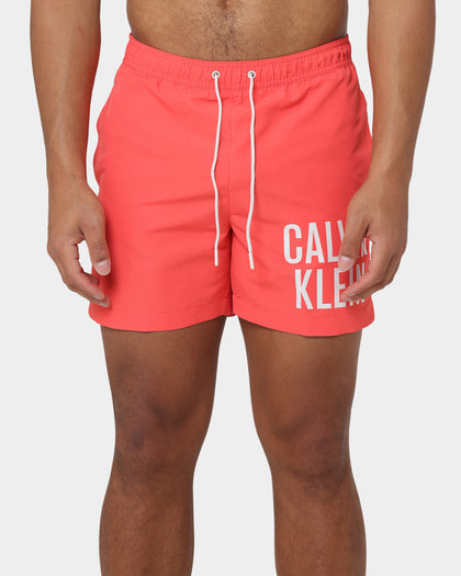 Calvin Klein Medium Drawstring Swim Shorts Coral Crush