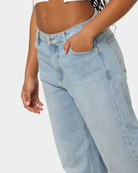 Guess Originals Women's Go Kit Broadway Wide Leg Jeans Go Broadway Light Wash