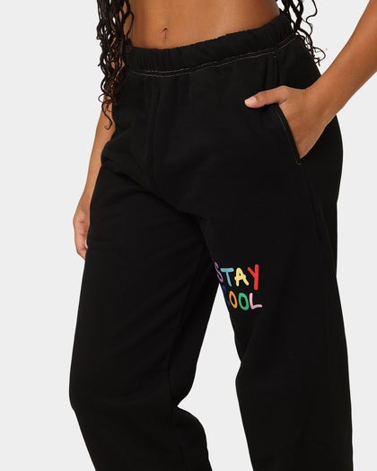STAYCOOLNYC Puff Paint Sweat Pants Black