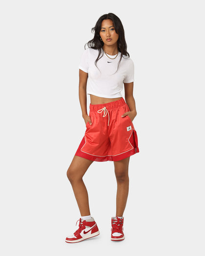 Jordan Women's Essential Diamond Shorts 2.0 Lobster/Fire Red