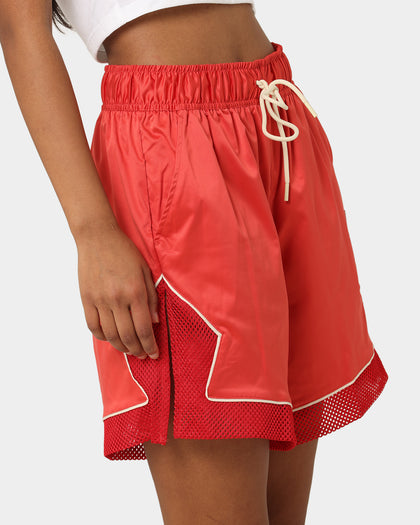 Jordan Women's Essential Diamond Shorts 2.0 Lobster/Fire Red