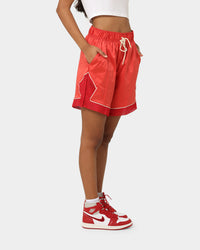 Jordan Women's Essential Diamond Shorts 2.0 Lobster/Fire Red