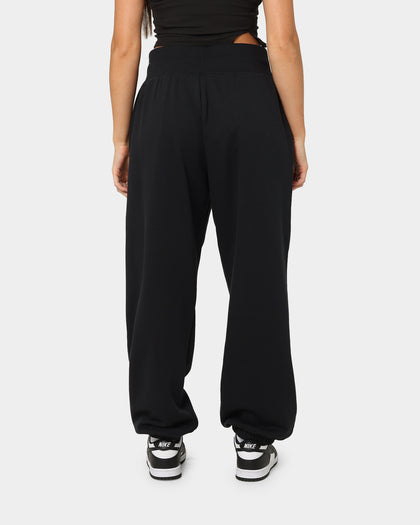 Nike Women's Sportswear Style Fleece High Rise Oversized Pants Black/Sail