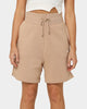 Nike Women's Sportswear Phoenix Fleece High Waisted Loose Fit Shorts Hemp/Sail