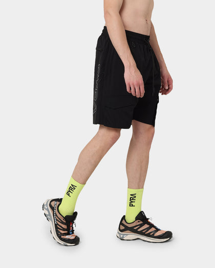 PYRA Flex Cargo Shorts Black