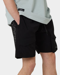 PYRA Flex Cargo Shorts Black