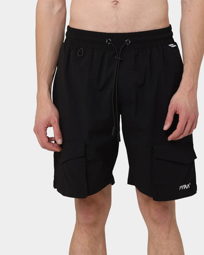 PYRA Flex Cargo Shorts Black