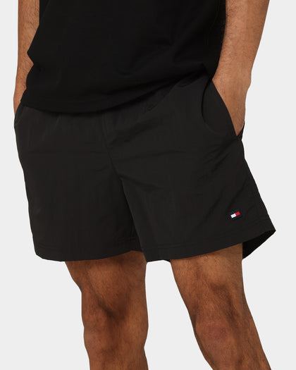 Tommy Hilfiger Double Logo Waistband Medium Drawstring Shorts Black