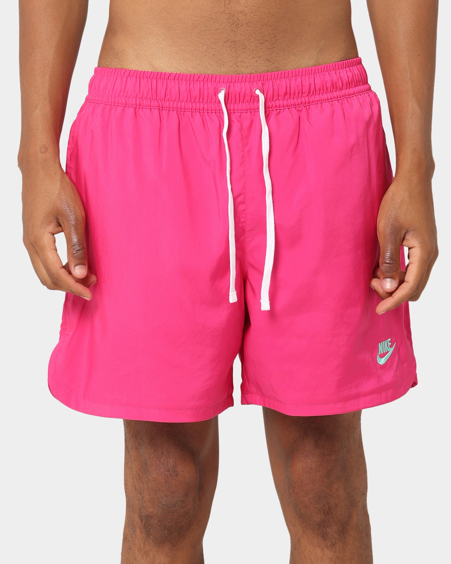 pink nike shorts woven