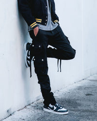 MNML D152 Strapped Cargo Denim Jeans Black