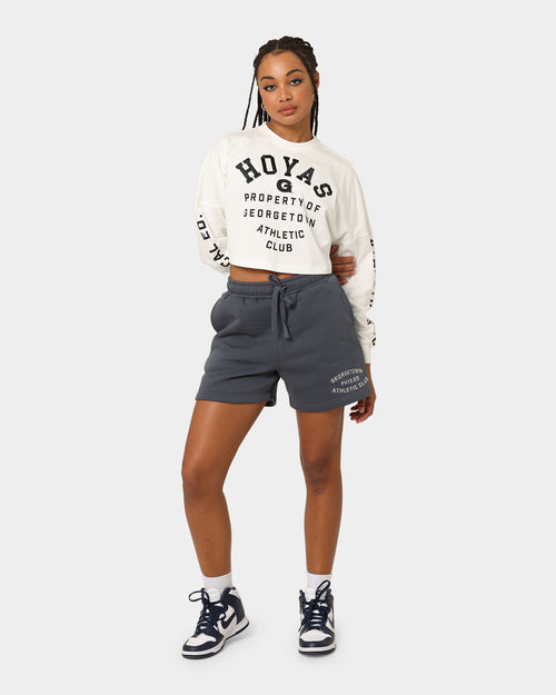 National Collegiate Athletic Association Georgetown Hoyas Women's Athletic High Waisted Shorts Turbulence