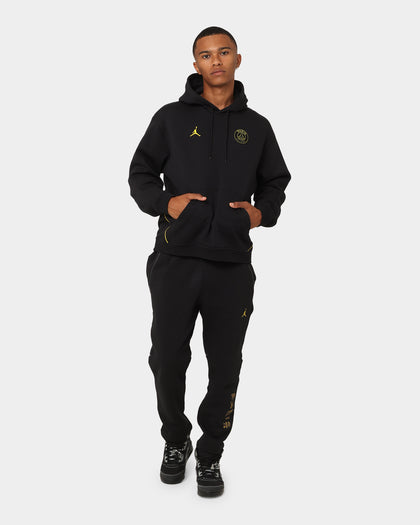 Jordan X Paris Saint-Germain Fleece Pants Black/Tour Yellow