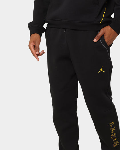 Jordan X Paris Saint-Germain Fleece Pants Black/Tour Yellow