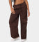 MNML Women's Parachute Pants Brown