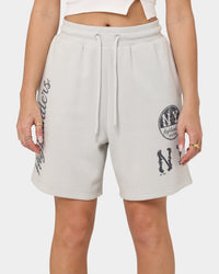 Majestic Athletic Women's New York Yankees Highlanders Boyfriend Shorts Cool Grey