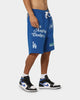 Majestic Athletic Los Angeles Dodgers Puff Print Patch Fleece Shorts Royal