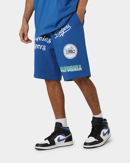 Majestic Athletic Los Angeles Dodgers Puff Print Patch Fleece Shorts Royal
