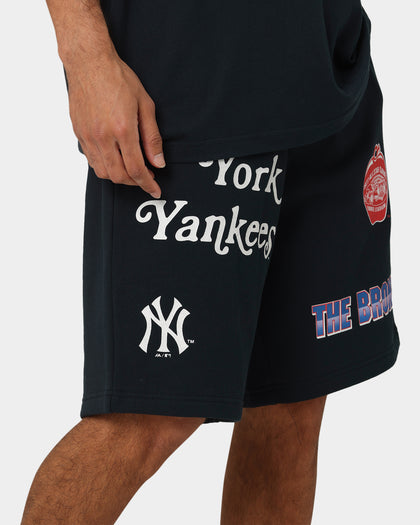 Majestic Athletic New York Yankees Puff Print Patch Fleece Shorts True Navy