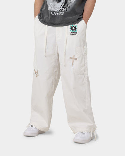 Loiter X The Anti Order Parachute Pants Off White