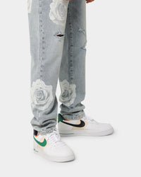 Carré Rose Bunch Distressed Jeans Vintage Blue