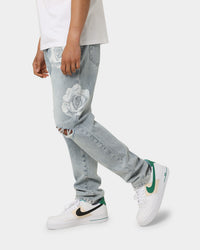 Carré Rose Bunch Distressed Jeans Vintage Blue