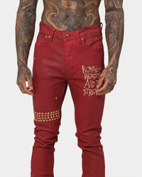 Ksubi 23 Chitch Red Denim Pants Red