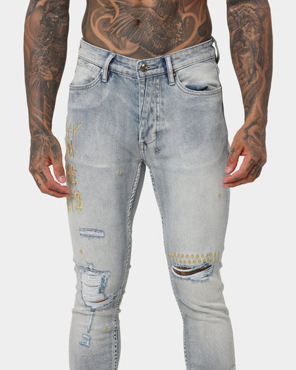 Ksubi 23 Van Winkle Mid Blue Denim Pants Denim
