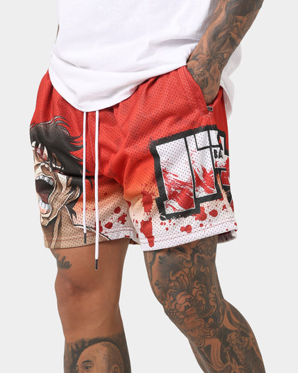 Goat Crew X Baki Hanma Baki Mesh Shorts Burnt Orange
