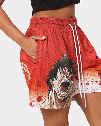 Goat Crew X Baki Hanma Baki Mesh Shorts Burnt Orange