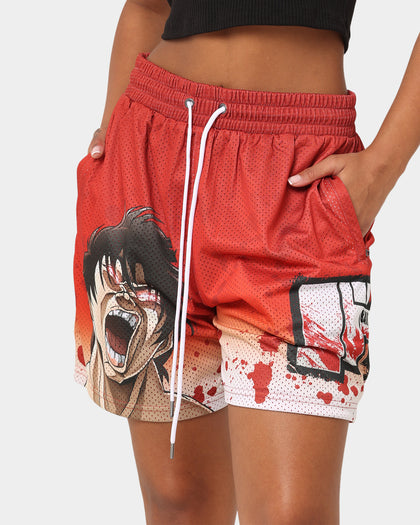 Goat Crew X Baki Hanma Baki Mesh Shorts Burnt Orange