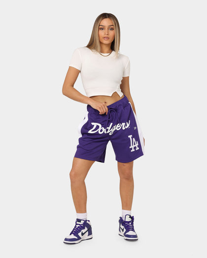New Era Los Angeles Dodgers Basketball Shorts Purple