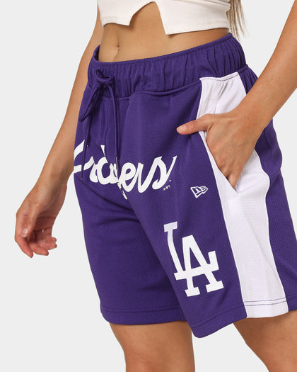 New Era Los Angeles Dodgers Basketball Shorts Purple