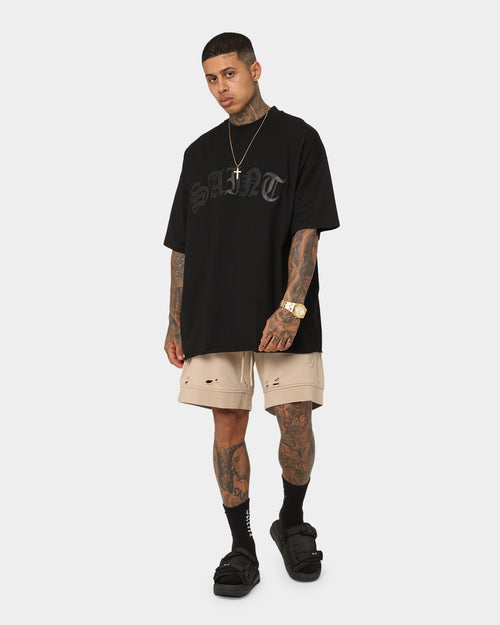 Saint Morta Rags Fleece Shorts Stone