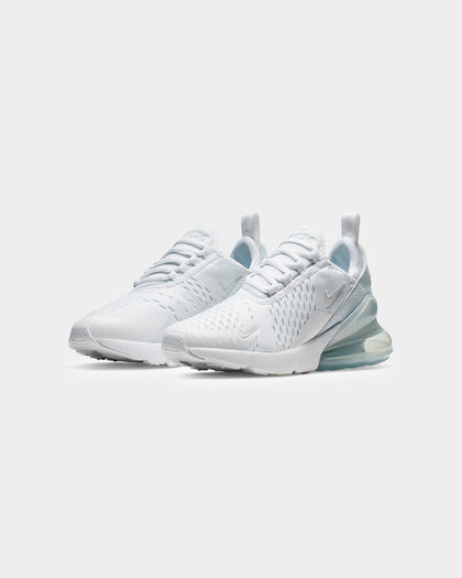 Nike Kid's Air Max 270 White/Metallic Silver