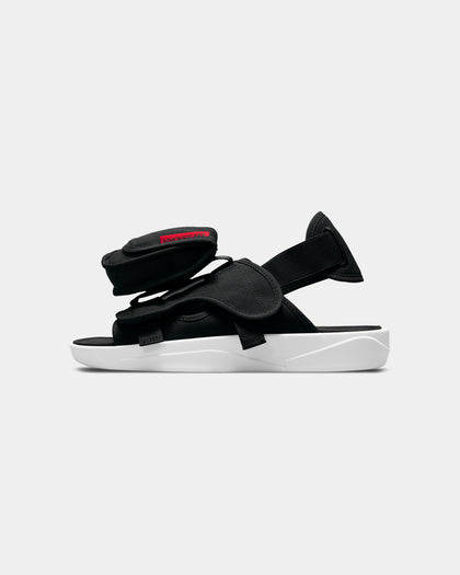 Jordan LS Slides Black/University Red