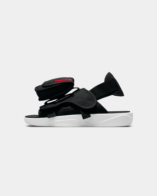 Jordan LS Slides Black/University Red