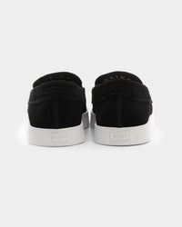 Saint Morta Hemisphere Suede Slip On Loafer Black/White