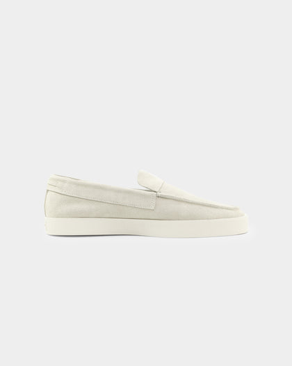 Saint Morta Hemisphere Suede Slip On Loafer White/White